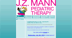 Desktop Screenshot of jzmannpediatrictherapy.com